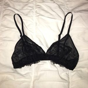 Sheer black bralette