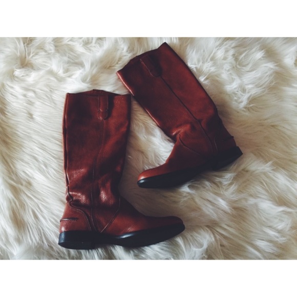 Madewell Archive leather Extended Calf Boots 6 - Picture 5 of 8