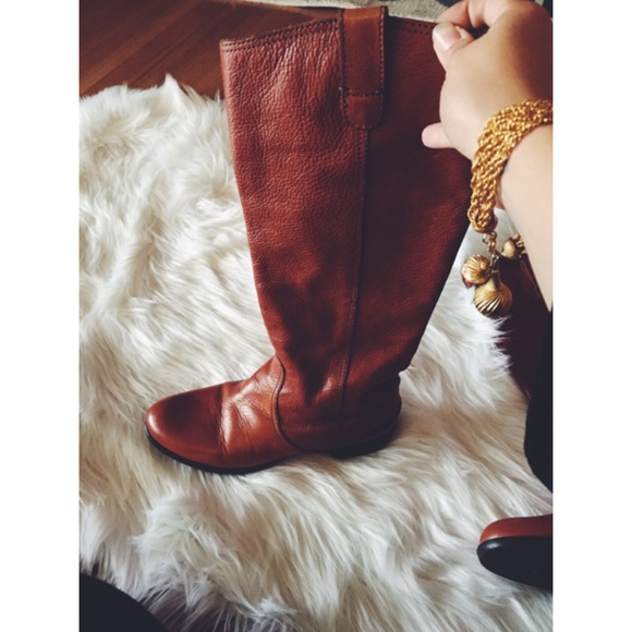 Madewell Archive leather Extended Calf Boots 6 - Picture 6 of 8