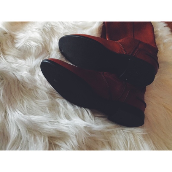 Madewell Archive leather Extended Calf Boots 6 - Picture 7 of 8