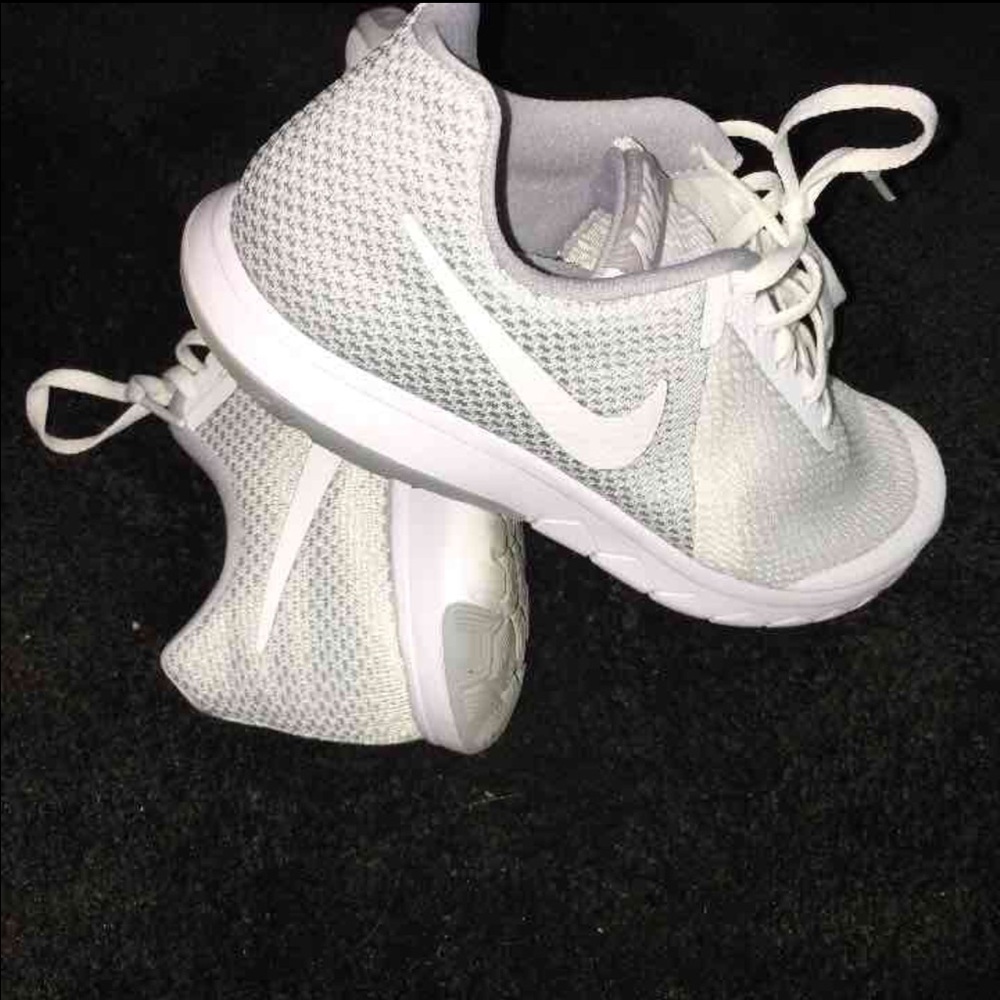 New White and Grey Nike Shoes