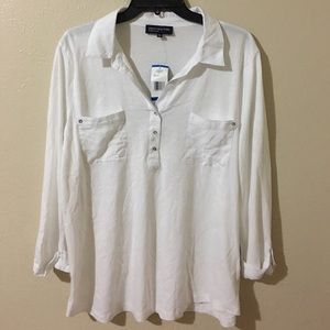 NWT Jones NY Signature white blouse