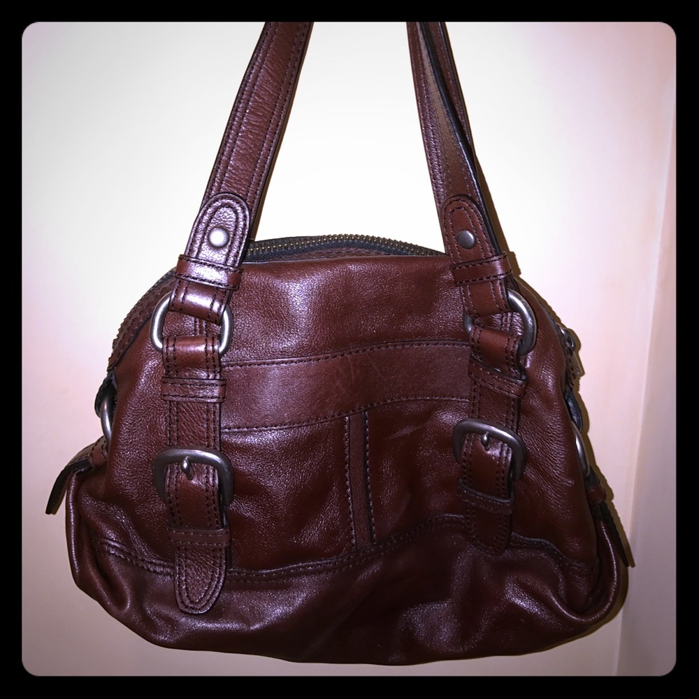 Fossil leather handbag