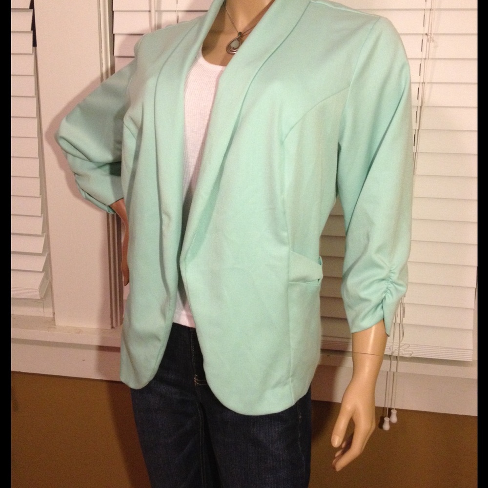 Maurices open face green cardigan blazer jacket