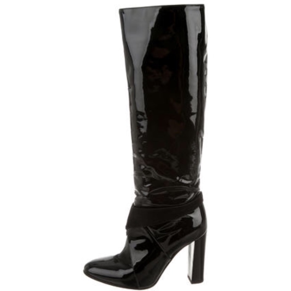 Pierre Hardy Patent Leather Knee-High Boots