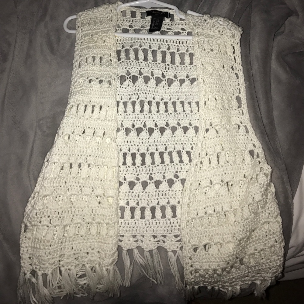 White knit forever 21 girls 11/12 cardigan