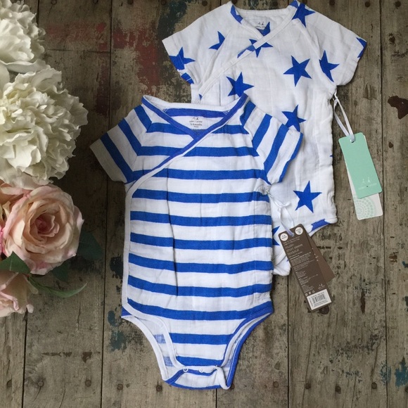 aden + anais Other - Aden Anais Baby boy bodysuit bundle of 2 NWT