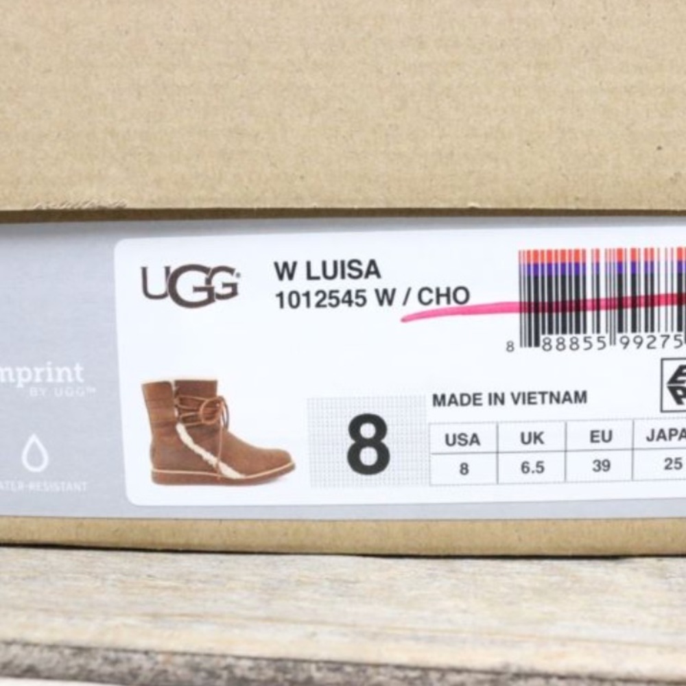 UGG Luisa Chocolate Lace Up Sheepskin Boots 🐑🌚 - Picture 7 of 7