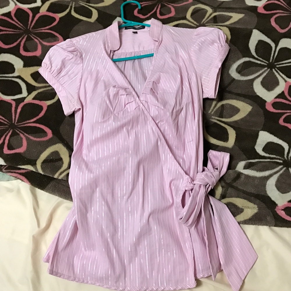 Wrap around dress shirt