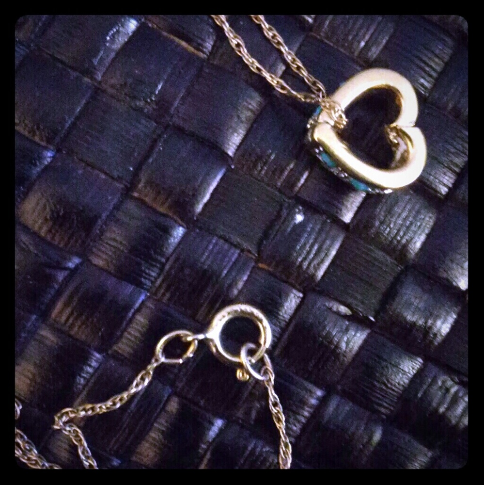 Very dainty 14k gold filled heart necklace