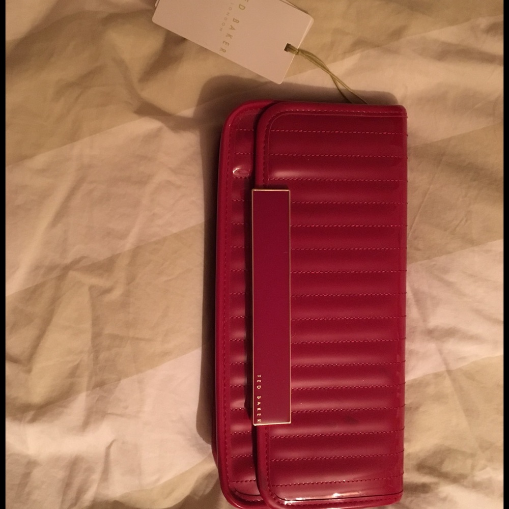 NWT Super Cute Red Patent Ted Baker Clutch!