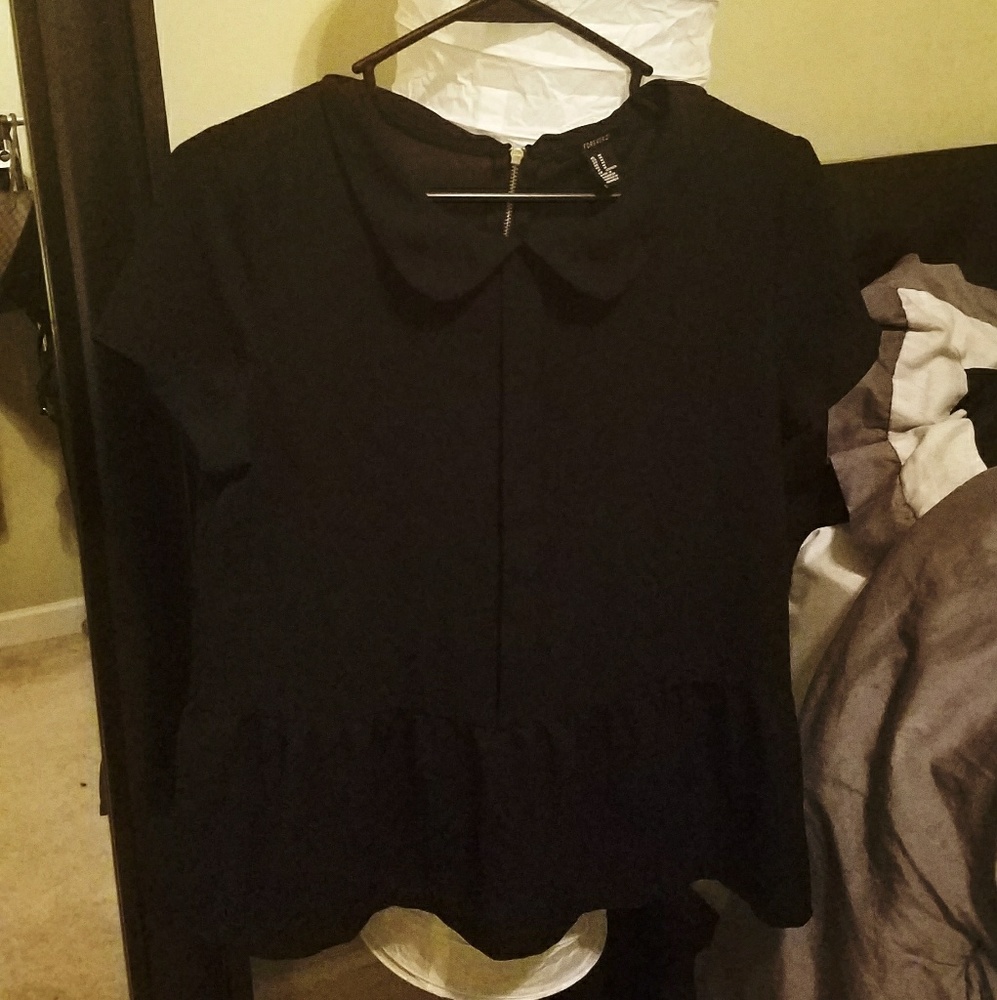 F21 Black Peplum