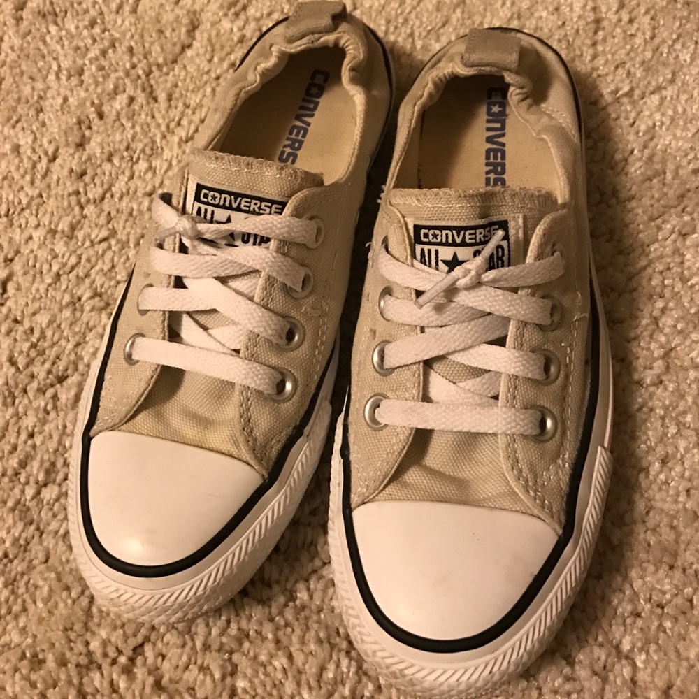 Light grey allstar shoreline slip on Converse