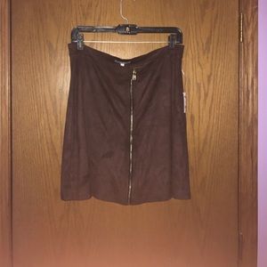 Suede skirt
