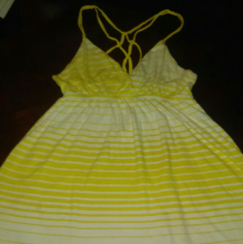 Spagetti strap dress/cover up yellow