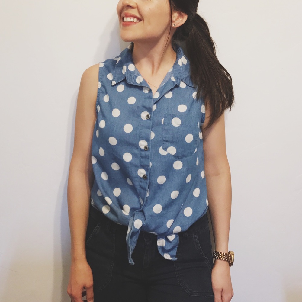 Polka dot top