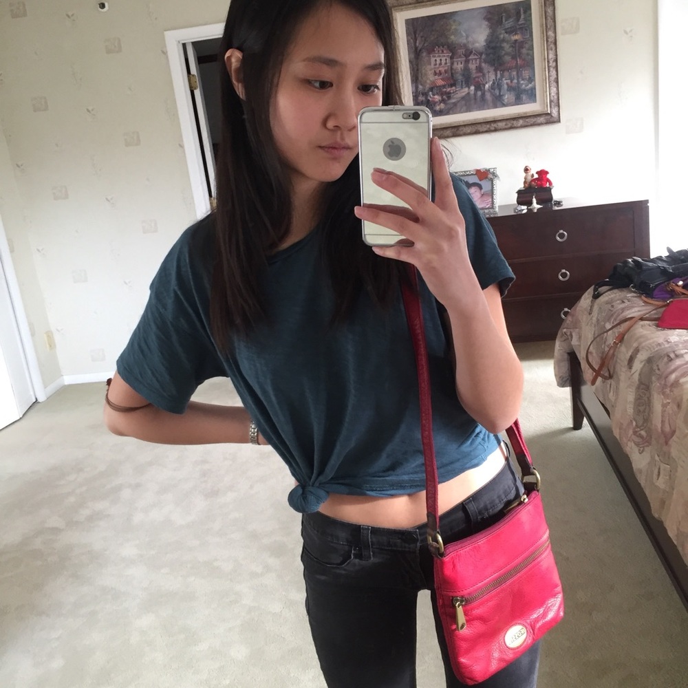 Fossil Red Crossbody