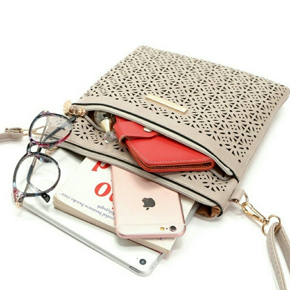 SALE Natural Faux Leather Cross Body - Picture 3 of 3