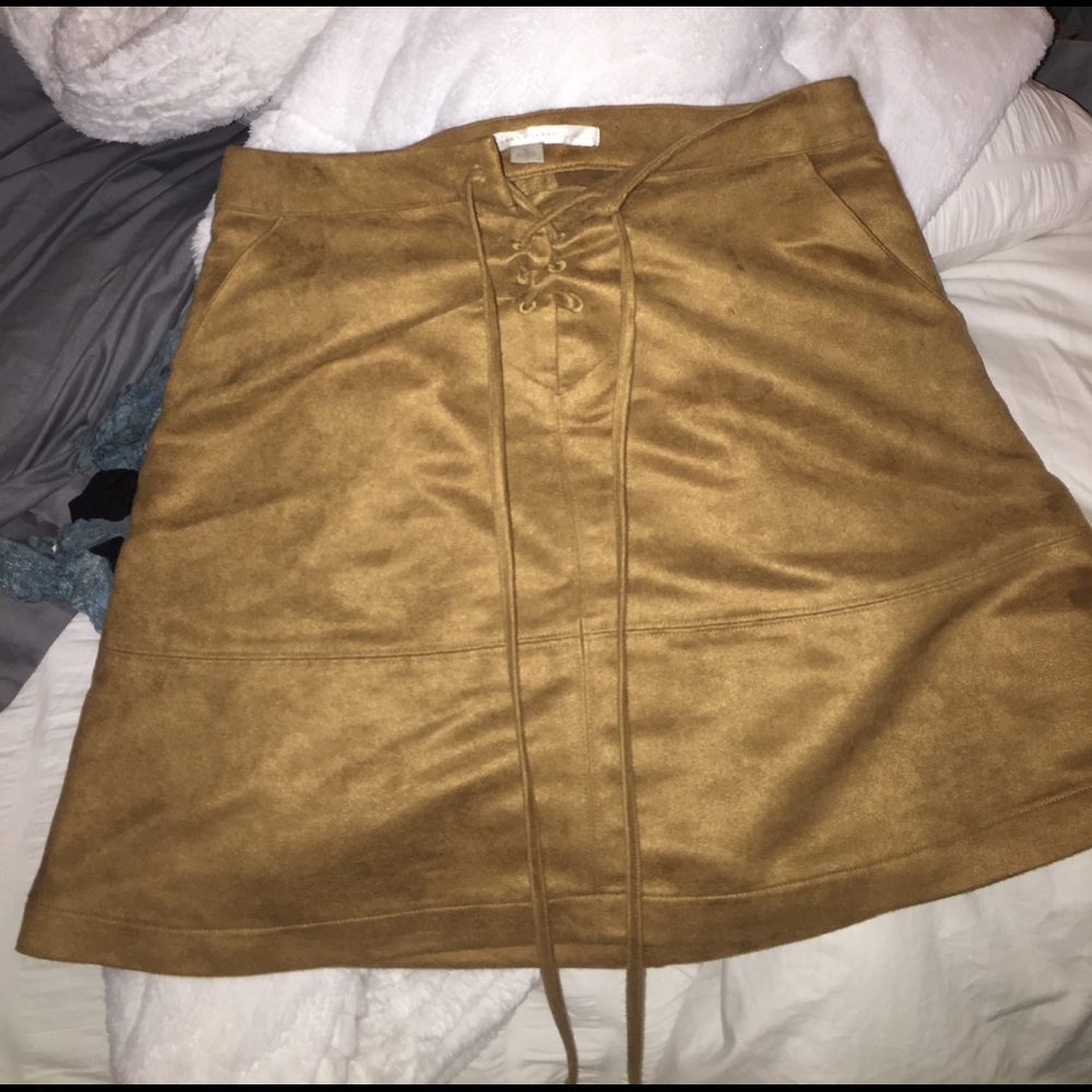 Faux Suade Skirt