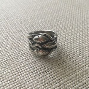 Vintage Sterling silver snake ring