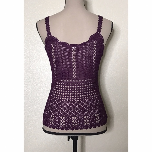 Forever 21 Purple Crochet Knit Tank Top - Picture 4 of 5