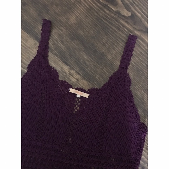 Forever 21 Purple Crochet Knit Tank Top - Picture 5 of 5