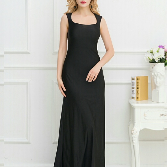 Elegant Square Collar Embroidered Formal Dress - Picture 3 of 8