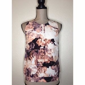 Cynthia Rowley 100% Silk Floral Top