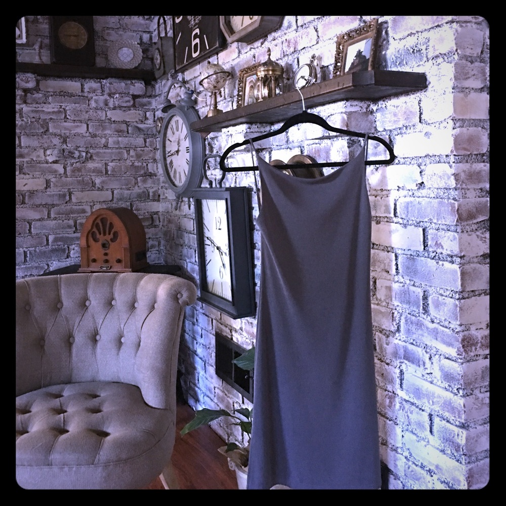 Forever 21 dark grey backless dress size small