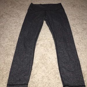 lululemon herring bone heather grey full pants
