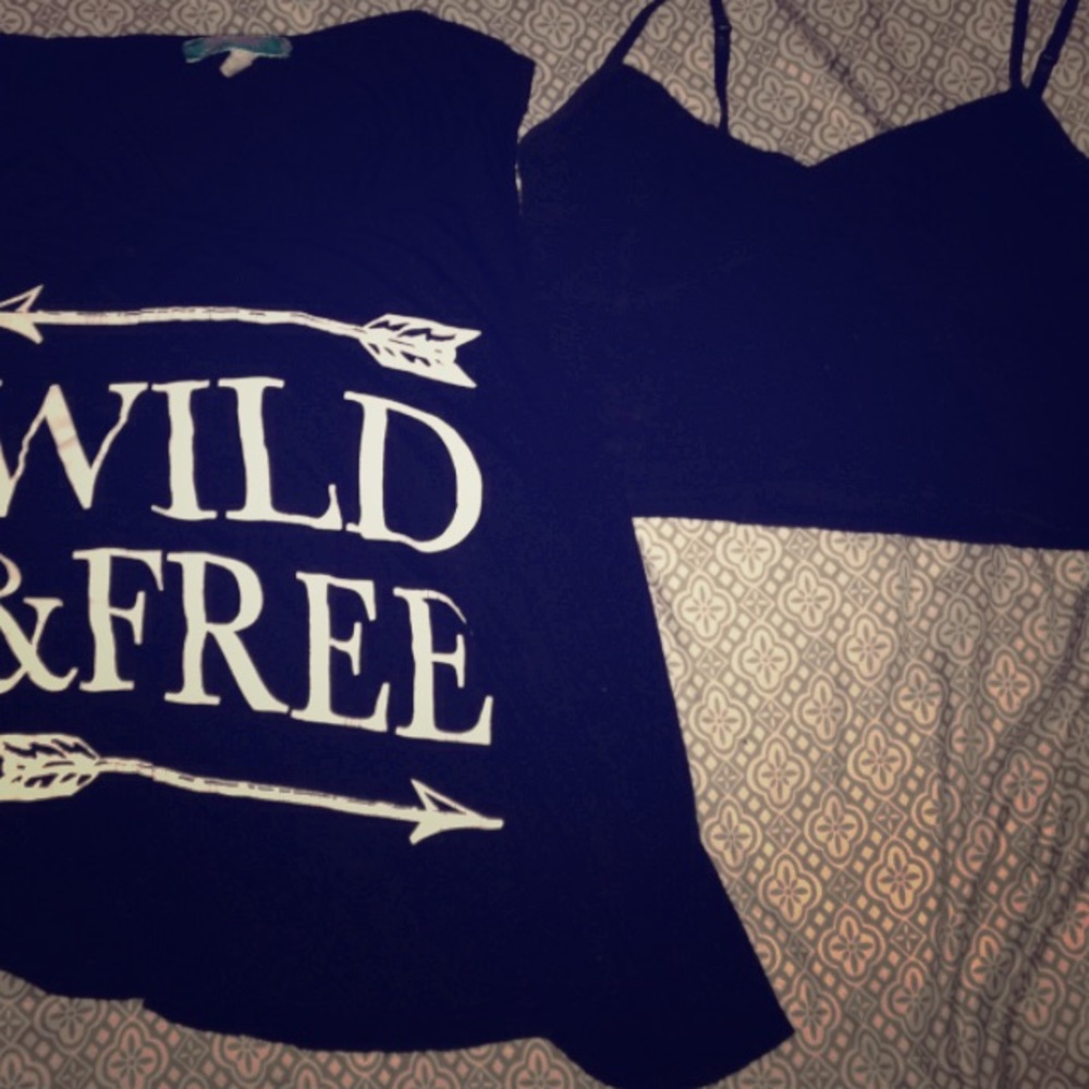 Tank top & black bandeau