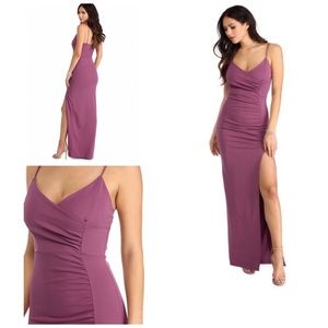 Windsor Casey Mauve Ruched Beauty Dress