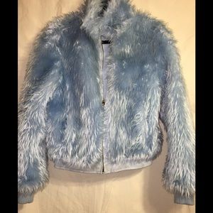 Giacca Gallery Co Reversible Blue Fur/Rain Jacket