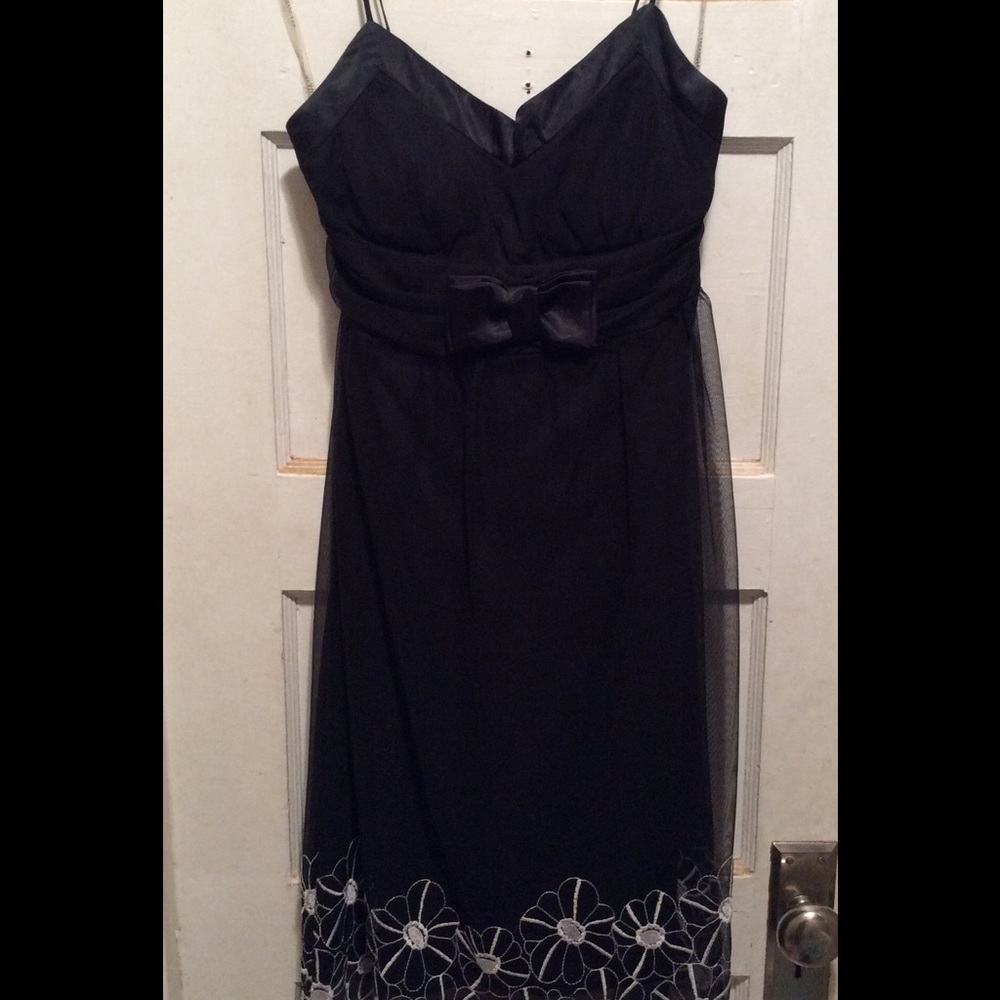 Lbd sheer embroidered overlay