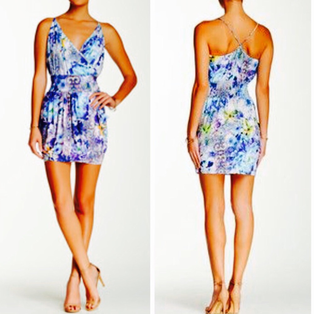 T-bags Los Angeles Surplice Blue Paisley Dress