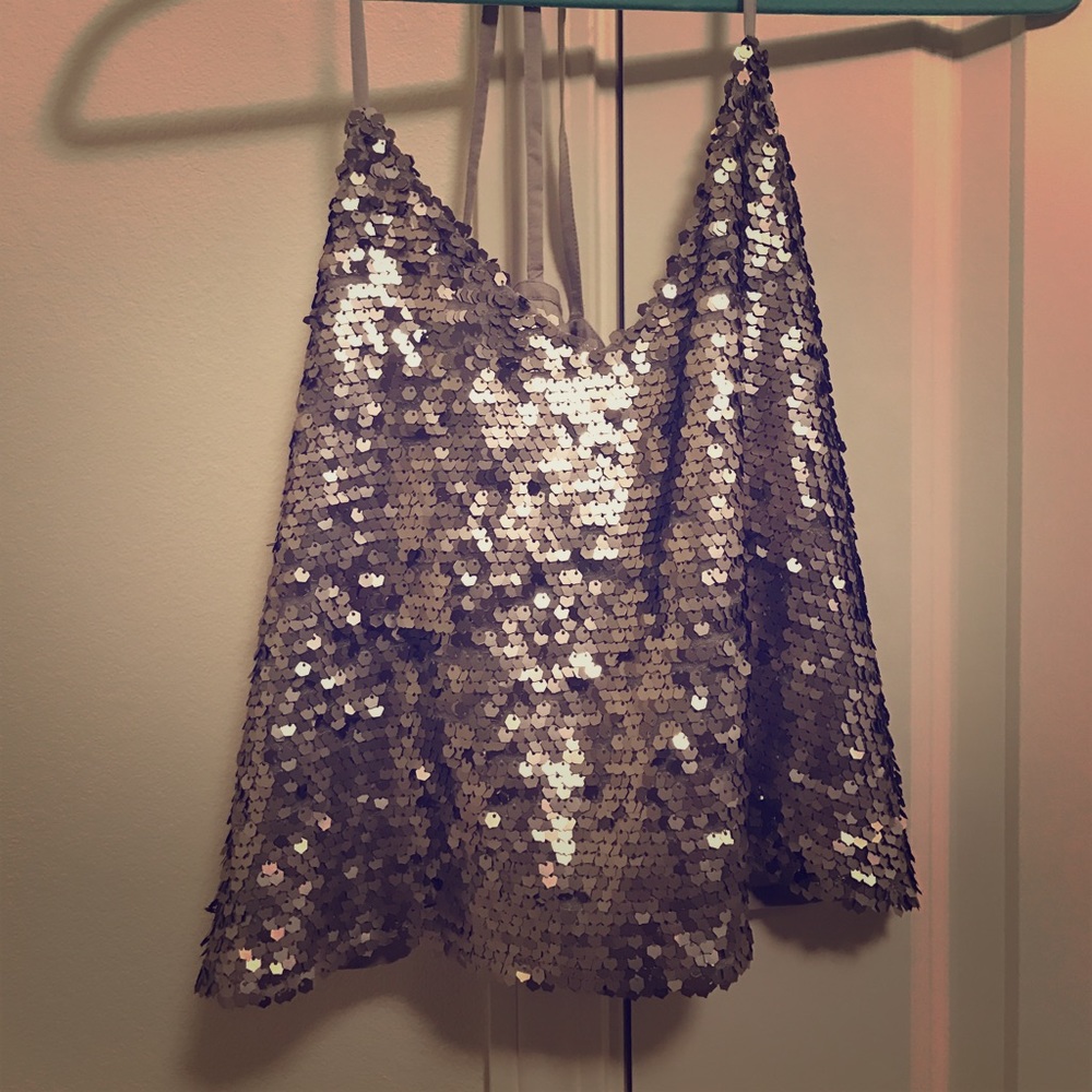 Hollister sequin crop top