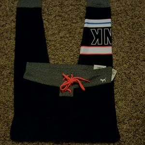 Pink Victoria Secret Yoga Campus leggings