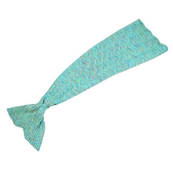 LAST 1❣️MERMAID BLANKET HAND WOVEN WOMENS/KIDS - Picture 4 of 5