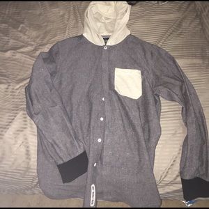 WON hooded button up size XL