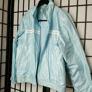 Vintage baby blue Ashley Moore med. Wind breaker