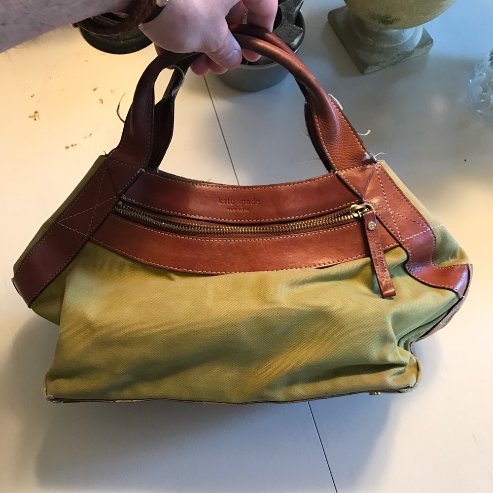 Kate Spade Canvas and Leather Tote Bag Purse