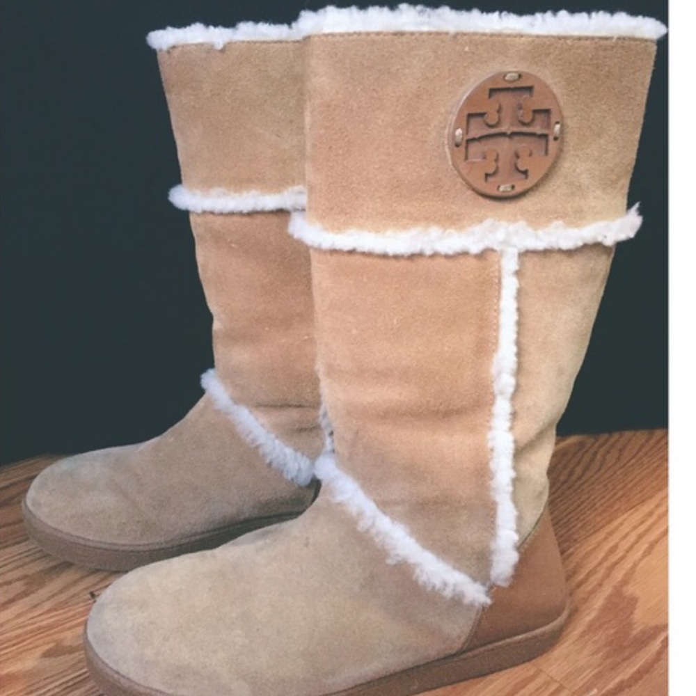 Tory burch tan suede Amelie boots