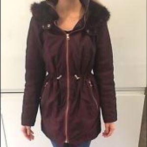 Ted Baker Edmona Parka Coat- oxblood sz 2/US Sz 6