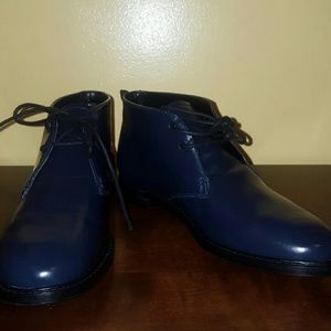 A Navy Blue Ankle boot