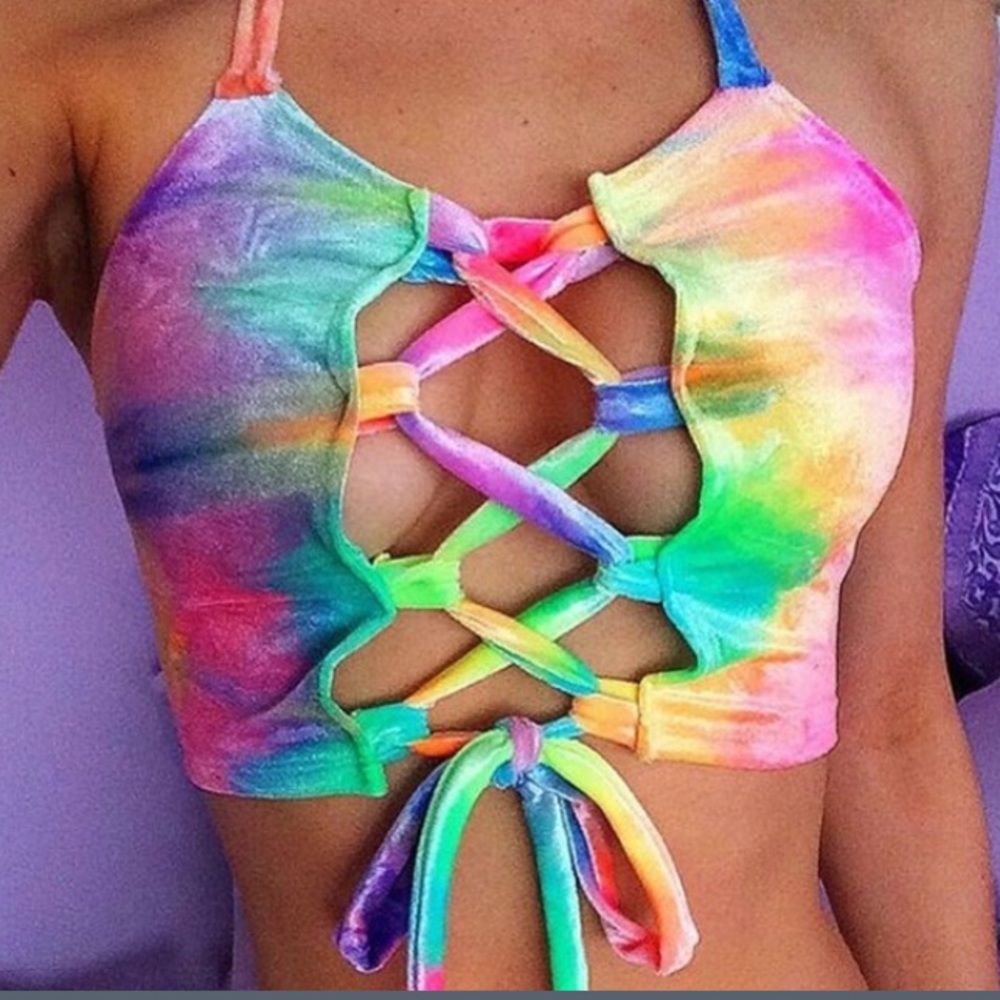 Sexy Halter Bandage Tank Top - Picture 2 of 8