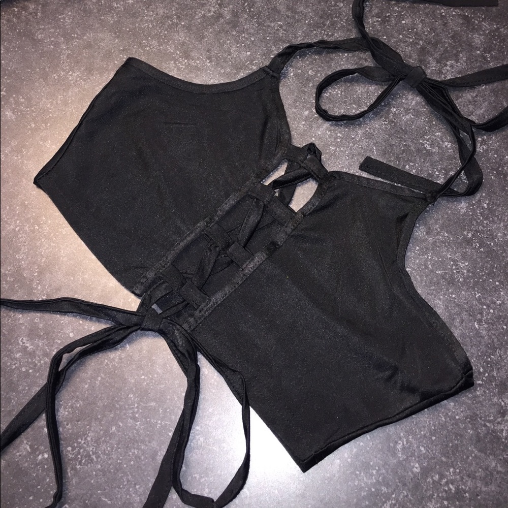 Sexy Halter Bandage Tank Top - Picture 7 of 8