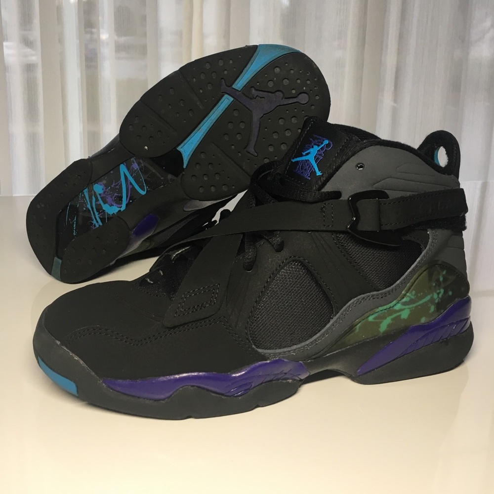 Jordan 8 Concord in Black Purple Aqua