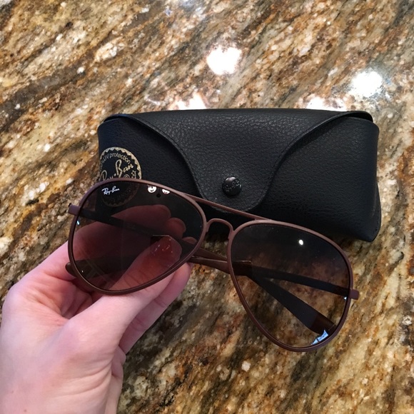 Ray-Ban Accessories - Raybans Brown Aviators size 58