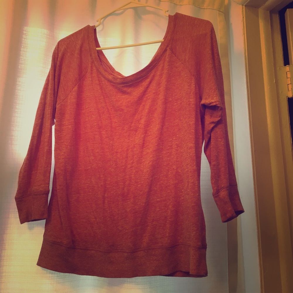 Pink quarter sleeve loose comfy top