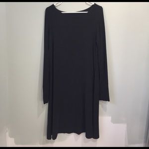 Eileen Fisher Charcoal Gray Jersey Knit Dress